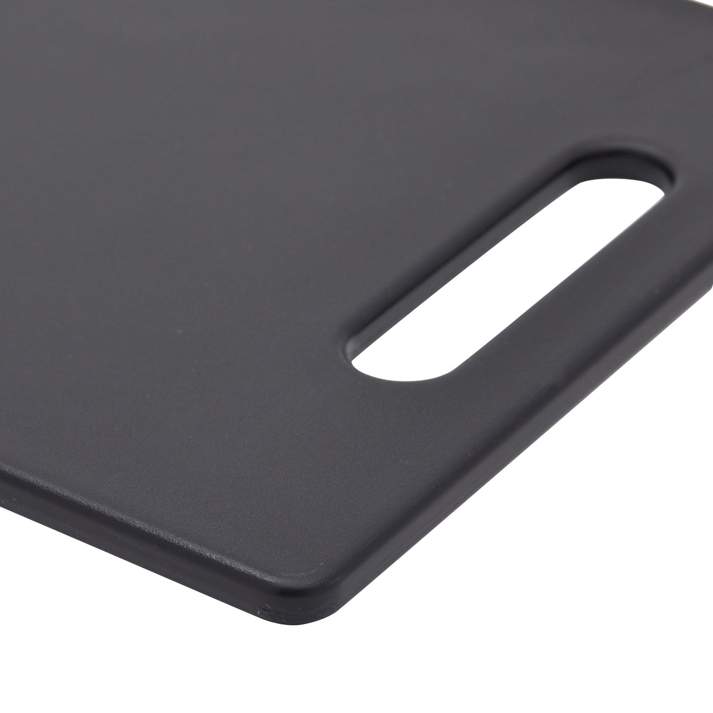 2 Pack Small Plastic Cutting Boards for Kitchen with Handles for Food, Fruits, Vegetables (Black, 7.7 x 11.6 In)